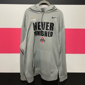 Gray Nike Ohio State XXL Therma Fit Hoodie